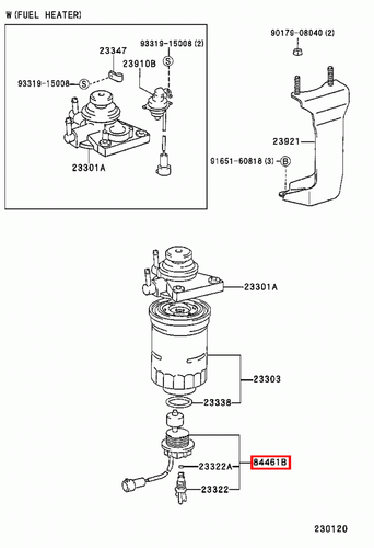 Genuine Toyota LandCruiser 80 100 Series HDJ HZJ Fuel Filter Water Sensor Switch - Picture 9 of 9