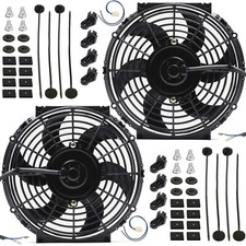 Dual 10-11 Inch Electric Engine Radiator Fans 90w Motor Pusher Puller Car Truck