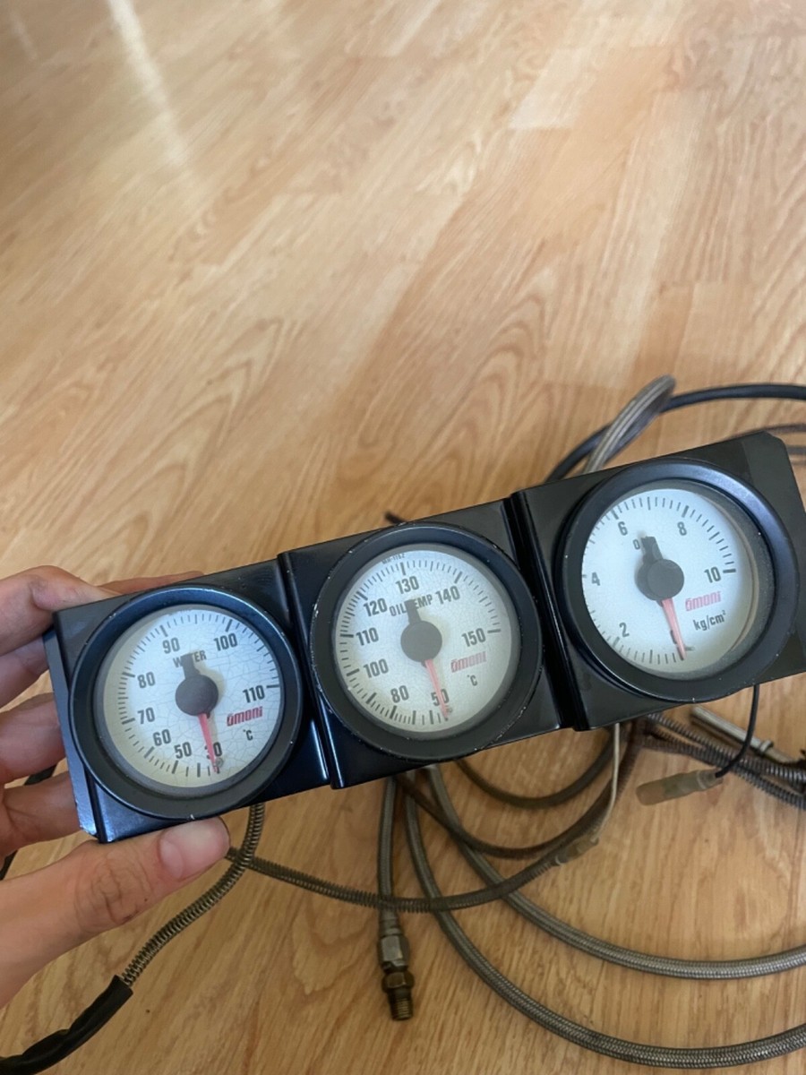 当時物　Auto Meter　オートメーター　油圧計　omori meter OMORI WHITE FACE 52mm Meters Gauge Oil Pressure Temp Water For GTR