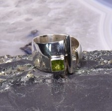 Peridot Ring, 925er Silber, Edelsteinring (20283), Edelsteinschmuck