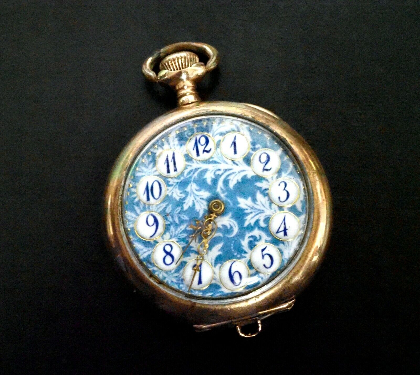 B&B royal case United States Watch Co pocket watch Floral Dial