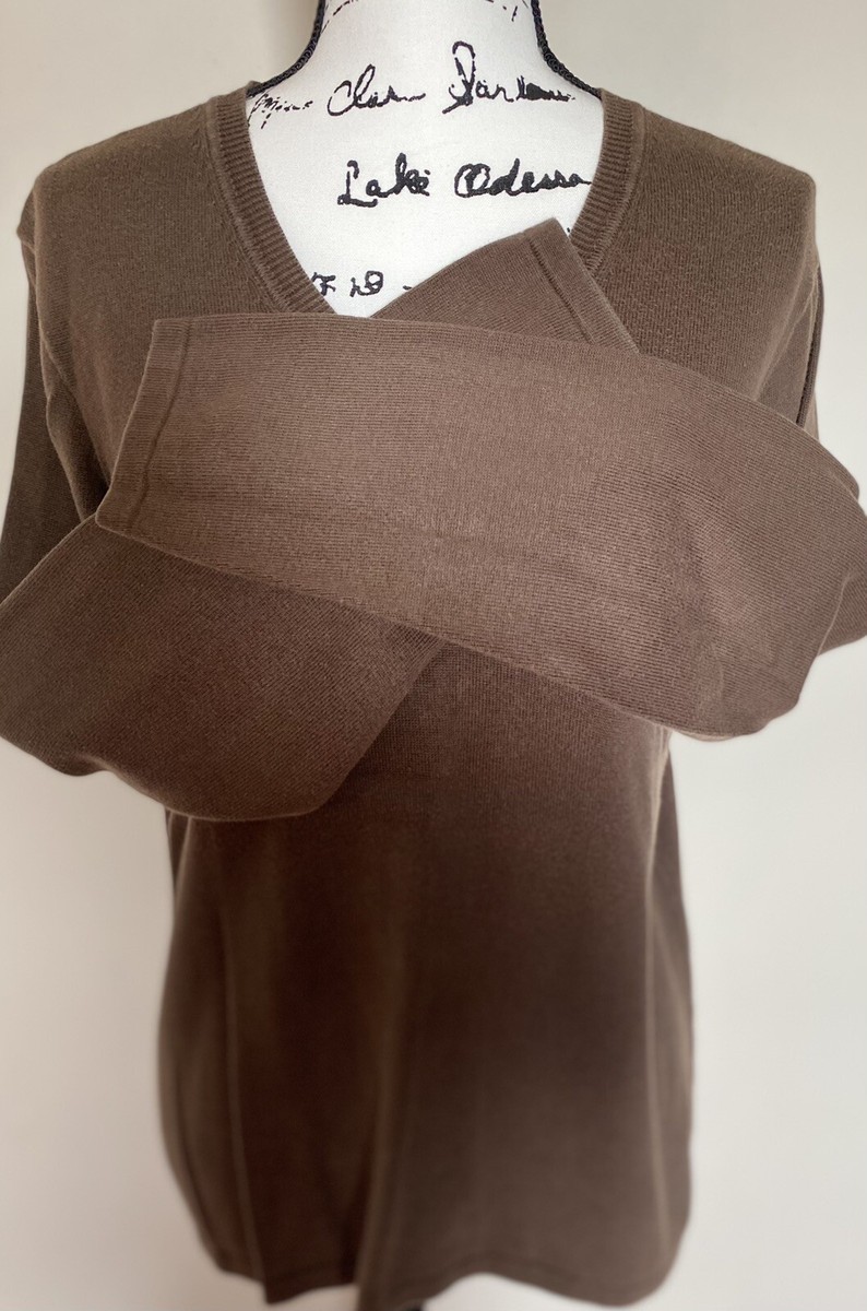 トップス 1980s old gap V neck sweatshirt Women's Gap Vintage 80's 90's Size Large V-Neck Brow Sweater