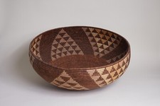 Vintage Large Handwoven Traditional Zulu Ukhamba, South African Basket