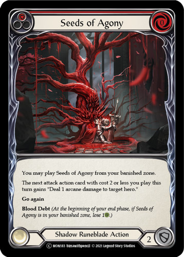 Flesh and Blood Card: (3x) Seeds of Agony (MON184) | eBay
