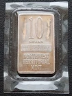 Vintage NWT 10 Gram Silver Bullion Bar - Sealed Nice Toning - RARE