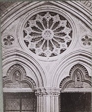 Detail, San Francesco Basilica, Assisi, Italy, Magic Lantern Glass Slide