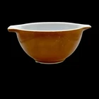 Vintage Pyrex Milk Glass Cinderella Mixing Bowl #441 1-1/2 PT Brown Retro