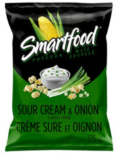 Smartfood Sour Cream  Onion Flavor Seasoned Popcorn, 175g