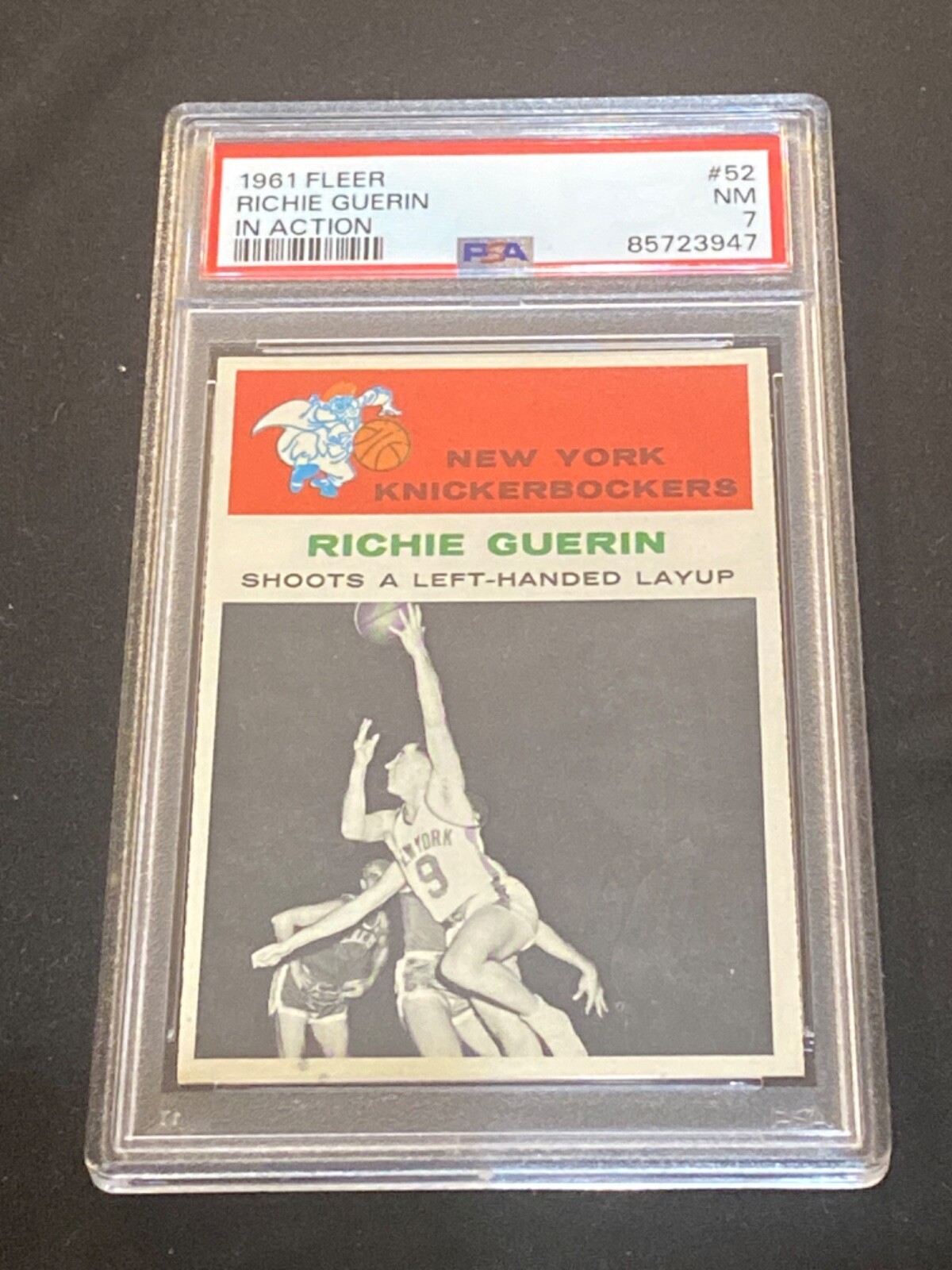 Richie Guerin 1961 fleer in action #52 psa 7