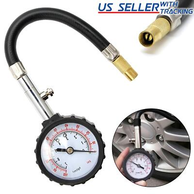 #ad #ad Premium Flexible Hose Truck Car Tire Pressure Gauge 0 100 PSI Air Meter Tester $9.99