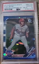 2019 Bowman Draft Alec Bohm Chrome Sapphire Blue #54/99 PSA 10