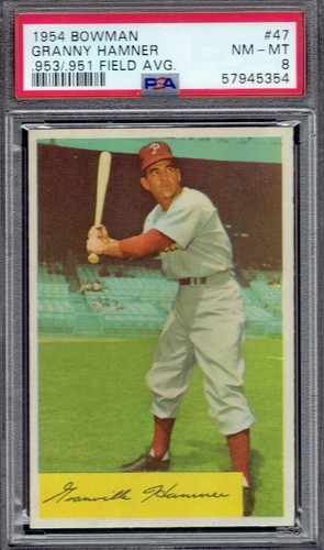Granny Hamner [.970/ .953 Field Avg.] #47 1954 Bowman card