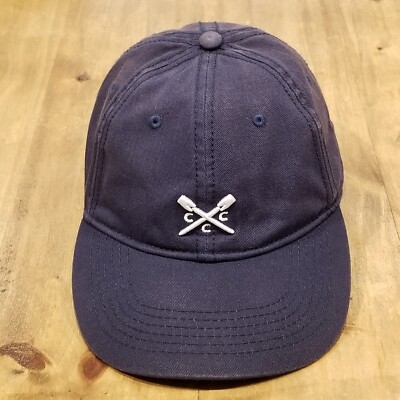 Crew Clothing Company Hat Cap Strap Back Blue Casual Cotton Dad Paddle CCC Logo