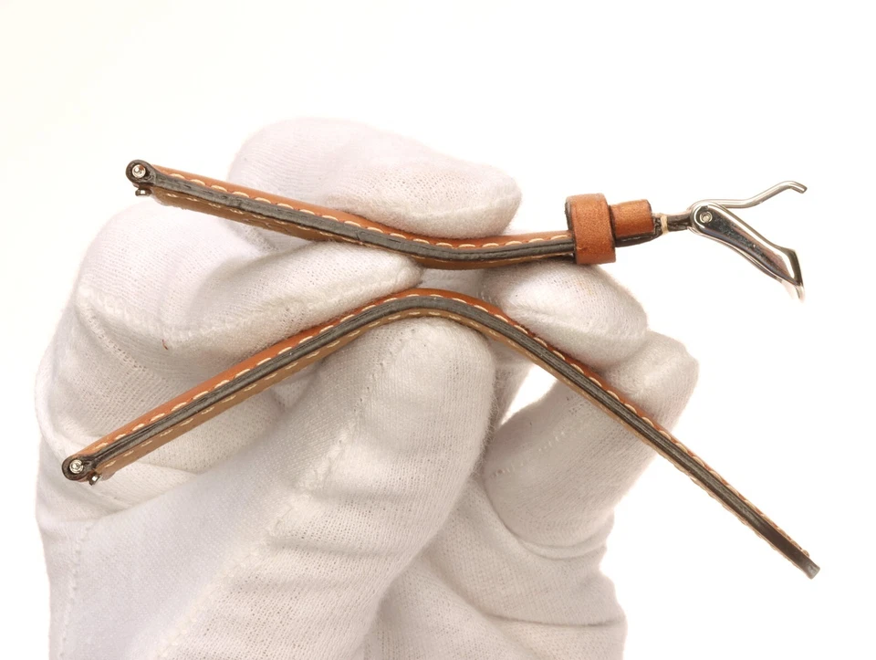 18mm MICHELE Leather BROWN Watch Band Strap MADE🇫🇷FRANCE 18x16 NOS [0M-R0M] - Image 3 of 4