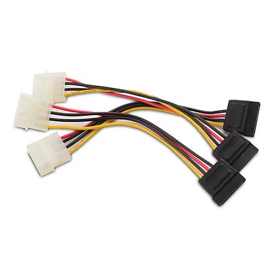 (5-pack) IDE/Molex/IP4/4-pin to SATA Power 15-pin Converter Adapter Cable