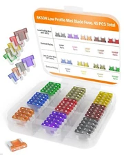 Low Profile Mini/APS ATT/Car Fuse Assortment Kit, 45 Pieces, LPM Automotive Bl