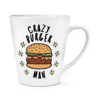 VerrüCkte Hamburger Mann Stars 341Ml Latte Becher Tasse Fast Food Lustiger Witz