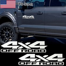 2x 17 Silver 4x4 Off Road Rear Trunk Side Fender Sticker Decals For Ford F-150 2x 17 Silver 4x4 Off Road Rear Trunk Side Fender Sticker Decals For Ford F-150