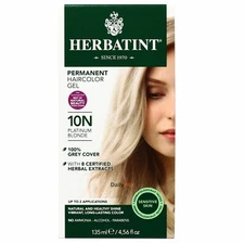 Herbatint Permanent Herbal Hair Color Gel 10N Platinum Blonde 4.56 Ounce