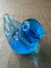1996 Leo Ward Signed Terra Studio Bluebird Of Happiness Glass 3" Figurine