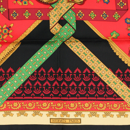 Hermes Scarf BRINS D'OR 90cm Silk Carre Foulard JULIA ABADIE - Picture 3 of 8