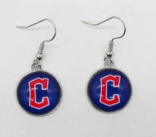 Cleveland Indians  baseball sports dangle earrings baseball gift 
