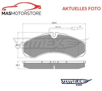 SATZ BREMSBELÄGE BREMSKLÖTZE VORNE HINTEN TOMEX BRAKES TX 11-111 P NEU