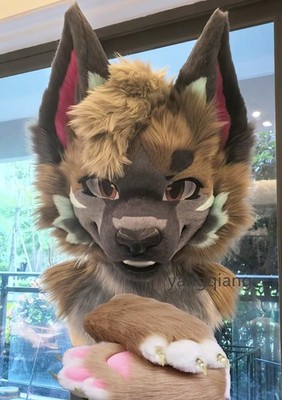 Fursuit Long Fur Husky Fox Mascot Head Party Halloween Fur Cosplay-Promotion