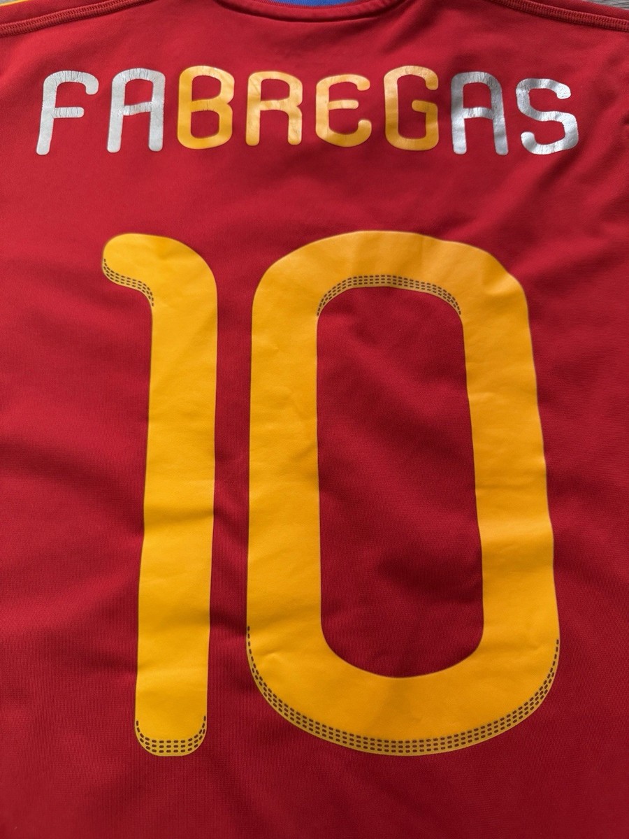 SPAIN 2009 2010 #10 FABREGAS HOME FOOTBALL SHIRT JERSEY ADIDAS