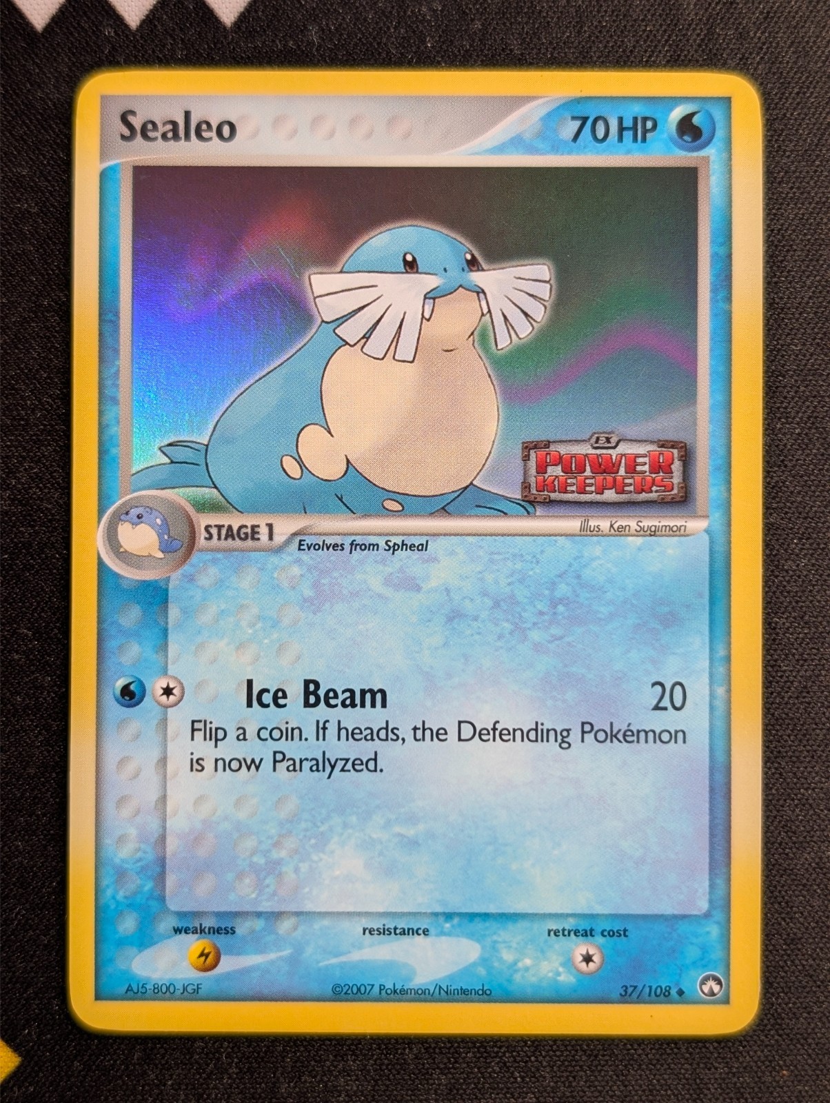 Sealeo 37/108 Power Keepers Pokemon LP Reverse Holo