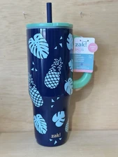 Zak- Pineapple 40 Oz Vacuum Insulated Tumbler Dishwasher Safe