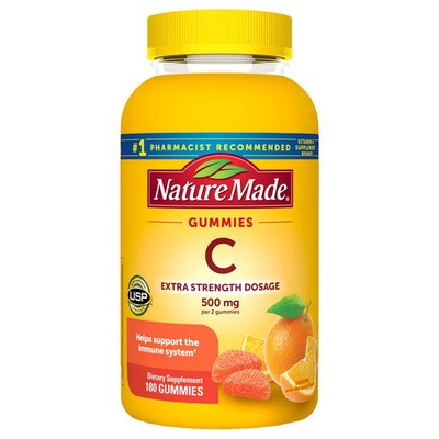 Nature Made Vitamin C Gummies Extra Strength 500mg 180ct EXP08/27