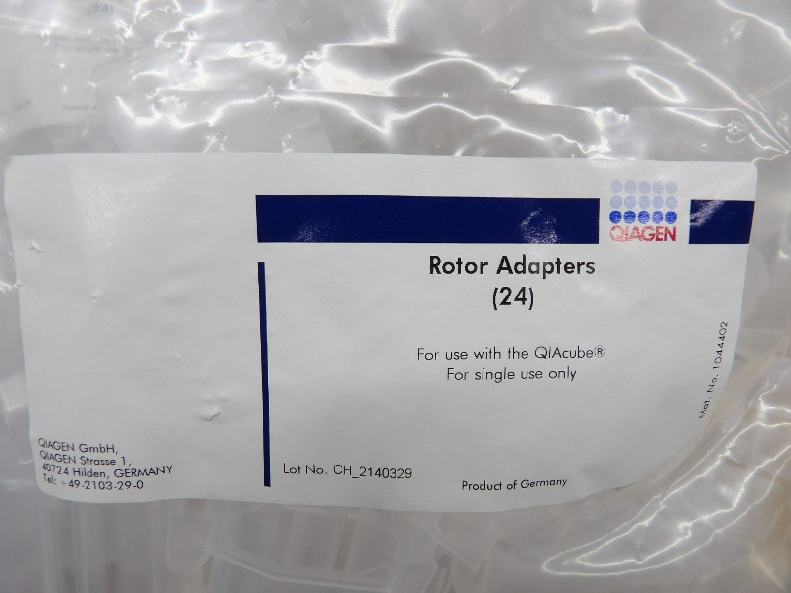 QIAGEN 990394 Rotor Adapters 7 bags of 24, 168 Total, For use with the QIAcube