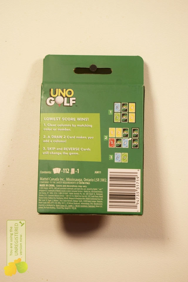 UNO Golf Card Game - Image 2 of 3