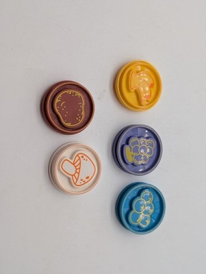 VTech Chomp and Count Dino Dinosaur Original Replacement Food Coins 7 Pieces Set