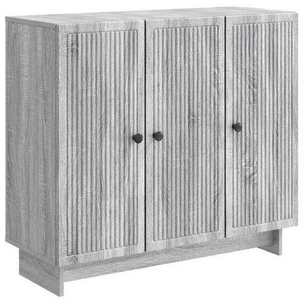 Sideboard Sonoma Grau 89X34,5X80 Cm Holzwerkstoff-image