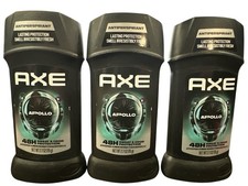 3 Pack Axe Apollo Antiperspirant Stick 48hr Sweat  Ordor Protection 2.7oz