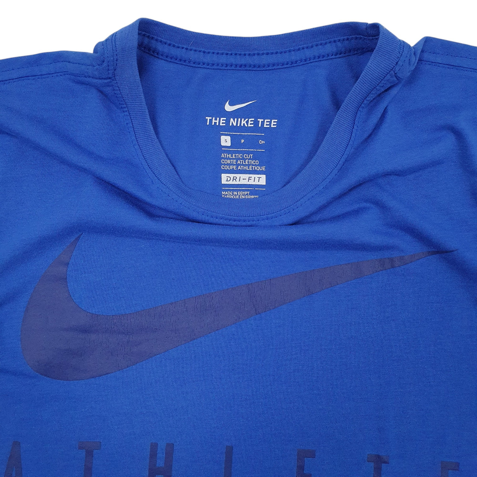 NIKE Blue T Shirt Tee Dri-Fit Active Wear Short Sleeve Cotton Blend Mens S image 2