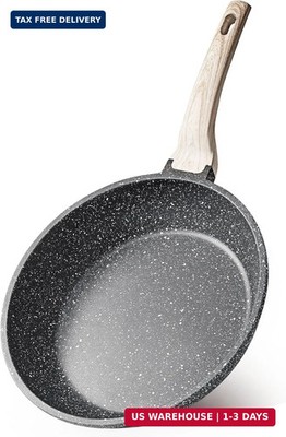 Non Stick Frying Pan Skillet, Omelet Pan, Healthy Non Toxic Granite Chef Pan, In