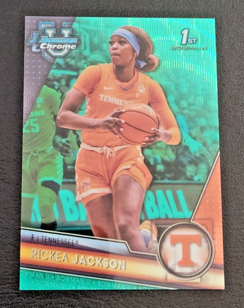Rickea Jackson Aqua Refractor /299 ( 2023-24 Bowman Chrome Rookie #77 SP SN RC )