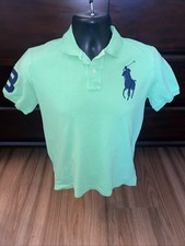 Polo Ralph Lauren Big Pony Logo S/S Green Polo Shirt Size Youth Large 14-16