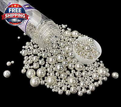 Edible Pearl Sugar Sprinkles Silver Candy 120G/ 4.2Oz Mixing Size Baking Cake De