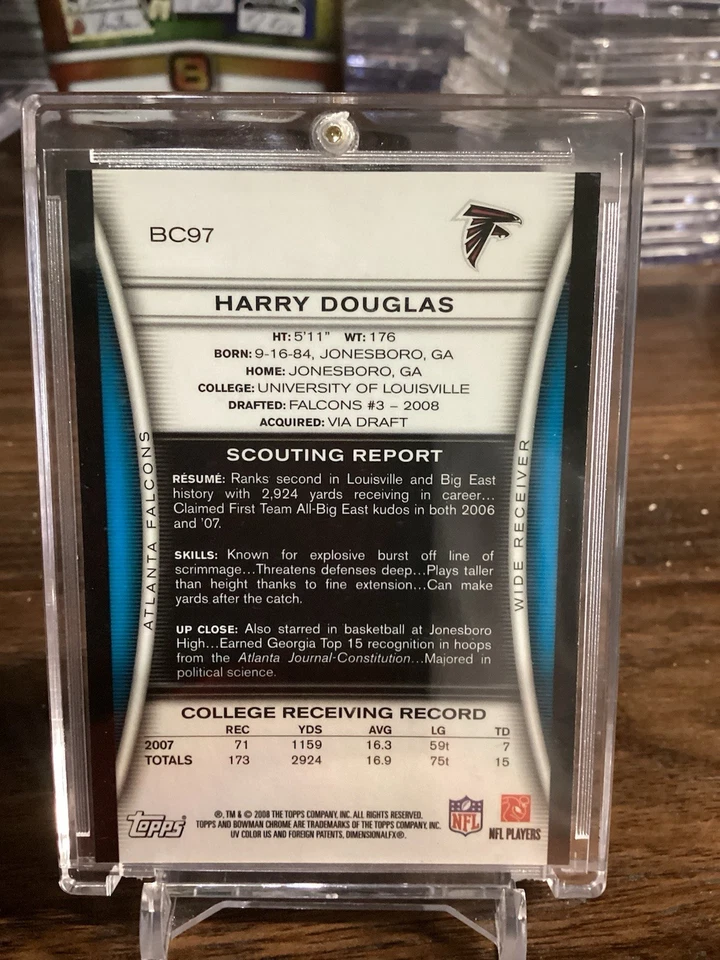Harry Douglas Rookie Autographed Bowman Chrome Football Card - Image 2 of 2