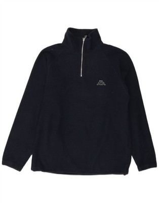 Kappa Herren Fleecepullover mit Reißverschluss am Ausschnitt Medium Navy Blau AY16