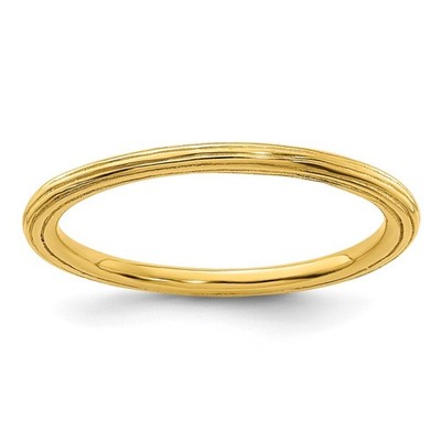 Sterling Silber vorsteckbarer Expressions vergoldeter Step-Down Ring - Größe 9