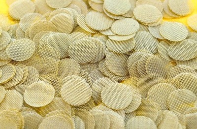 500X High-Quality Brass Pipe Screens 1/2'' .500'' 12.66mm Round Filter Mesh Gold