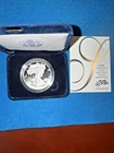 2008-W .999 Silver  American Eagle 1 Oz PROOF Coin w/Velvet Case and COA No Box