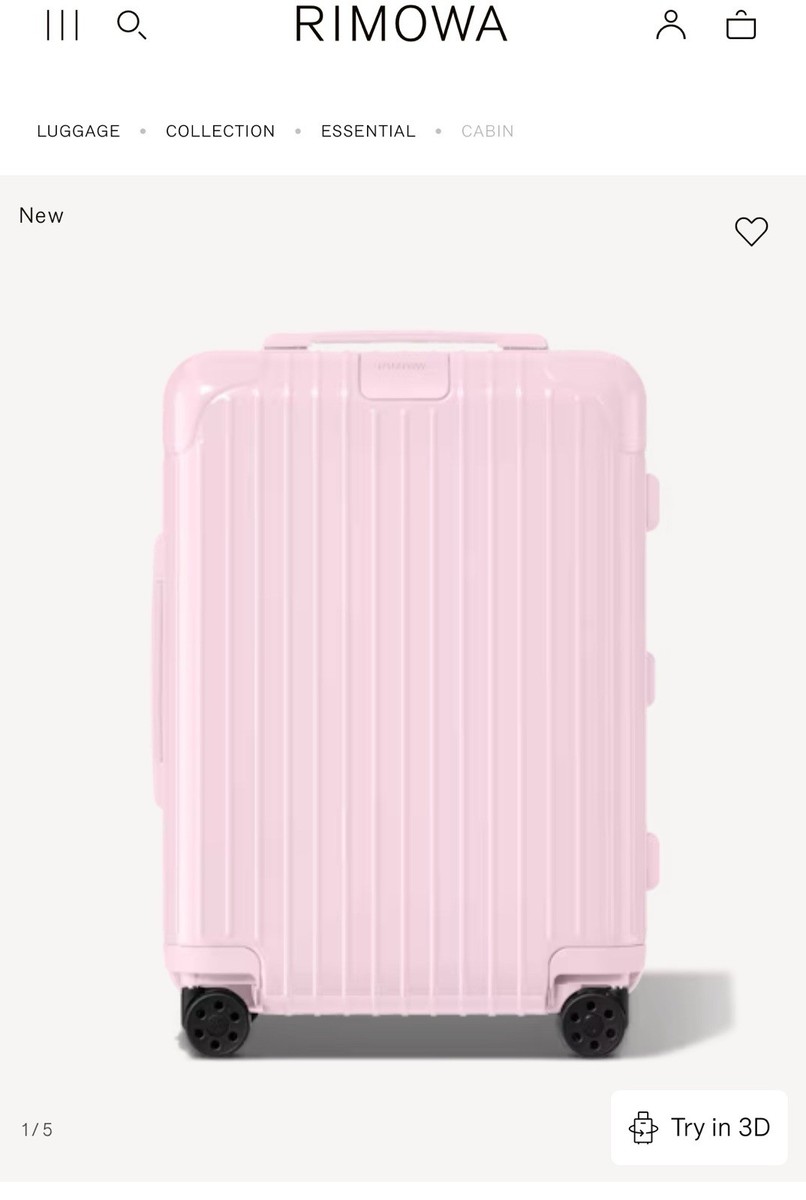 【新品】希少品！RIMOWA Essential Cabinペタルピンク NWT RIMOWA Essential Cabin Glossy Ballerina Pink Polycarbonate