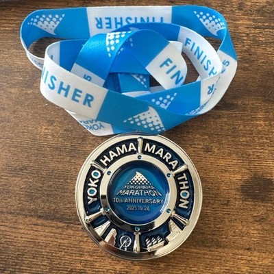Yokohama Marathon 10th Anniversary Finisher Medal MM7km 2025