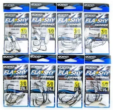 Owner 8 Pack Lot Flashy Swimmer TwistLOCK 3/0 5/0 Swimbait Hooks Willow Blades